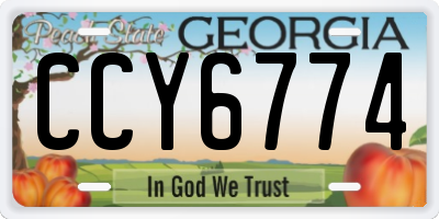 GA license plate CCY6774