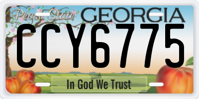GA license plate CCY6775