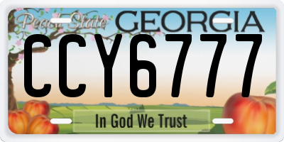 GA license plate CCY6777