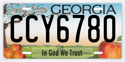 GA license plate CCY6780