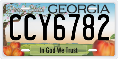 GA license plate CCY6782