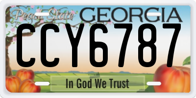 GA license plate CCY6787