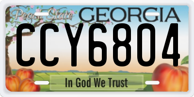 GA license plate CCY6804