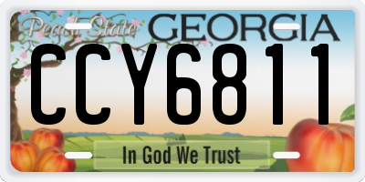 GA license plate CCY6811