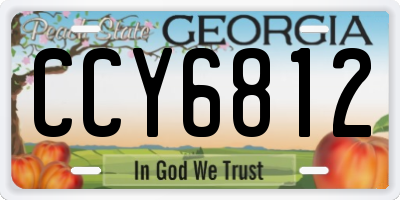 GA license plate CCY6812