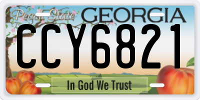 GA license plate CCY6821