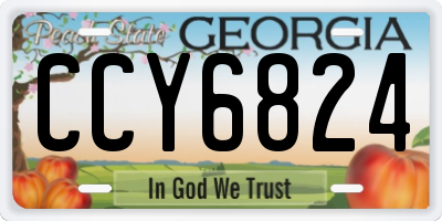 GA license plate CCY6824