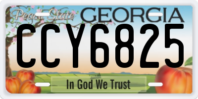 GA license plate CCY6825