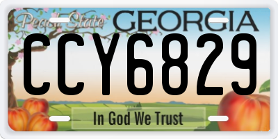 GA license plate CCY6829