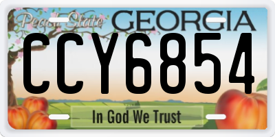 GA license plate CCY6854