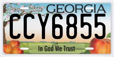 GA license plate CCY6855