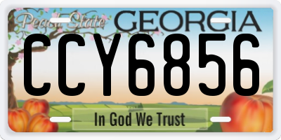 GA license plate CCY6856
