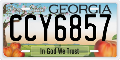 GA license plate CCY6857