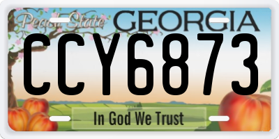GA license plate CCY6873