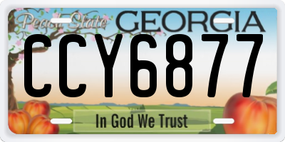 GA license plate CCY6877
