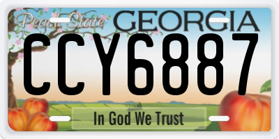 GA license plate CCY6887