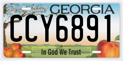 GA license plate CCY6891