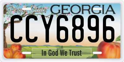 GA license plate CCY6896