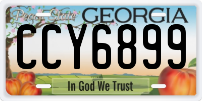 GA license plate CCY6899