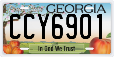 GA license plate CCY6901