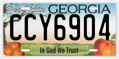 GA license plate CCY6904