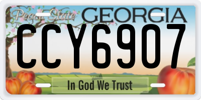 GA license plate CCY6907