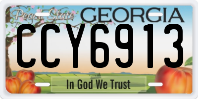 GA license plate CCY6913