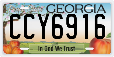 GA license plate CCY6916