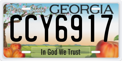 GA license plate CCY6917