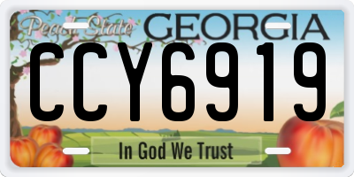 GA license plate CCY6919