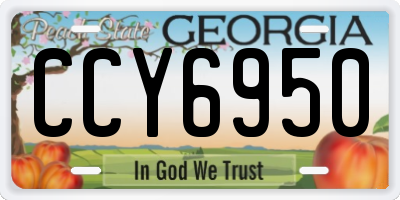 GA license plate CCY6950