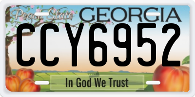 GA license plate CCY6952
