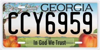 GA license plate CCY6959