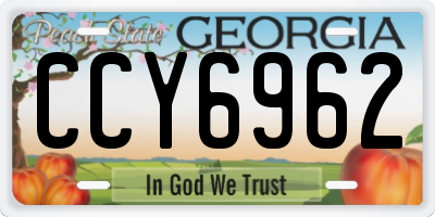 GA license plate CCY6962