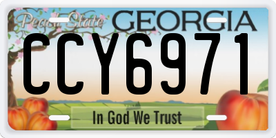 GA license plate CCY6971