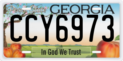 GA license plate CCY6973