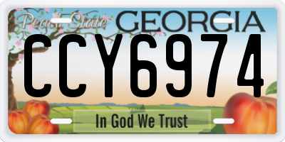 GA license plate CCY6974