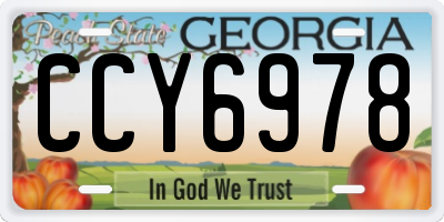 GA license plate CCY6978
