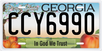 GA license plate CCY6990