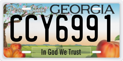 GA license plate CCY6991
