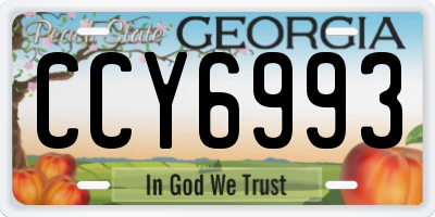 GA license plate CCY6993