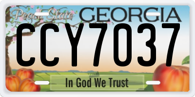 GA license plate CCY7037