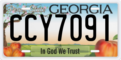 GA license plate CCY7091
