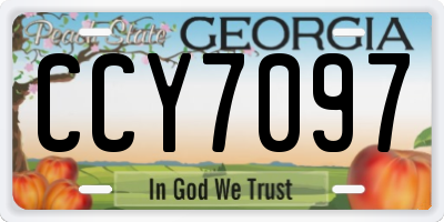 GA license plate CCY7097