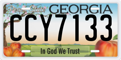 GA license plate CCY7133