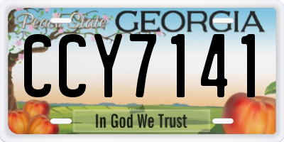 GA license plate CCY7141