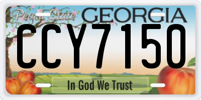 GA license plate CCY7150