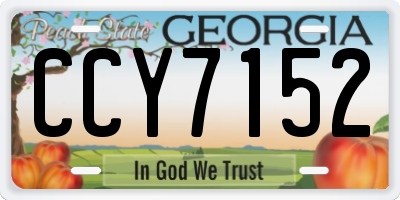 GA license plate CCY7152