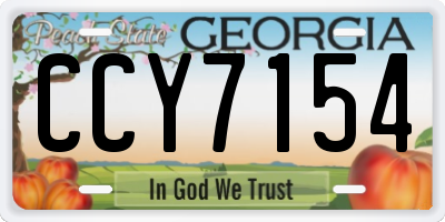 GA license plate CCY7154
