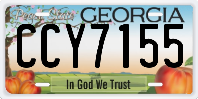 GA license plate CCY7155